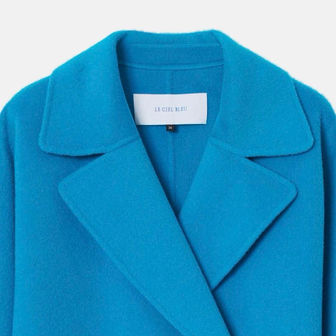 今期新作　LE CIEL BLEU ダブルフェイス ウールロングコート