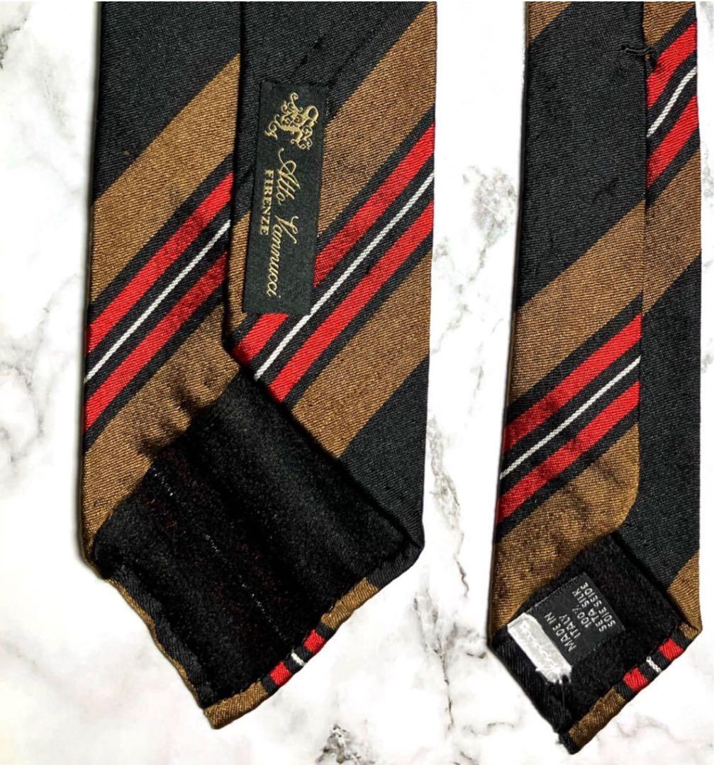 ■■Atto Vannucci シルク ネクタイ ストライプ