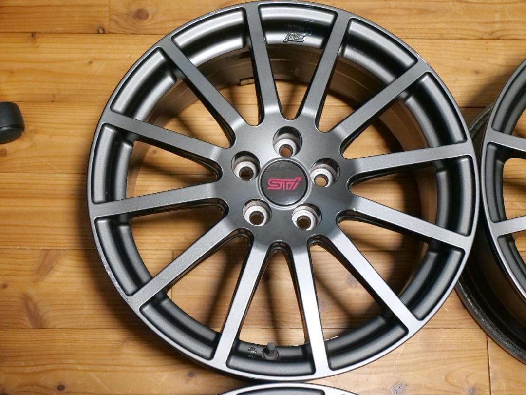 SUBARU STI 純正OP 17インチ7.5J+48 ガンメタホイール