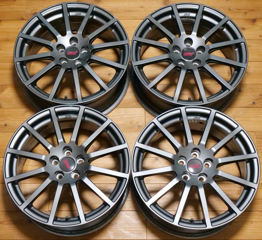 SUBARU STI 純正OP 17インチ7.5J+48 ガンメタホイール