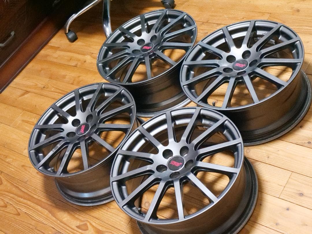 SUBARU STI 純正OP 17インチ7.5J+48 ガンメタホイール