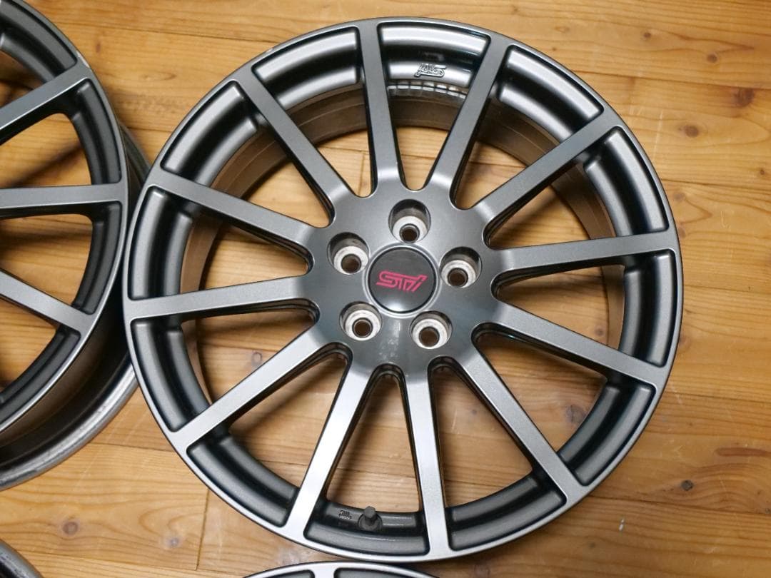 SUBARU STI 純正OP 17インチ7.5J+48 ガンメタホイール