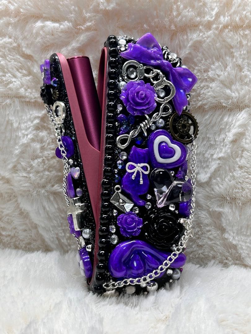 ［イルマ］IQOSイルマ（i)デコケース21-黒×紫パール-