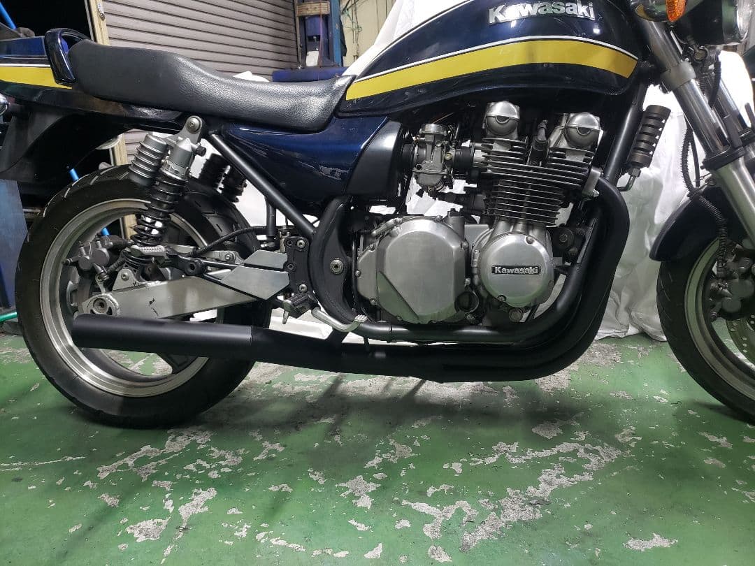 ゼファー750 ショート管 ZⅠ/Ⅱタイプ マフラー ブラック　【新品】