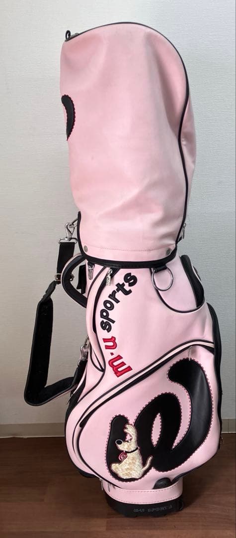 M・U SPORTS ミエコウエサコ　キャディバッグ　ゴルフバッグ　ピンク