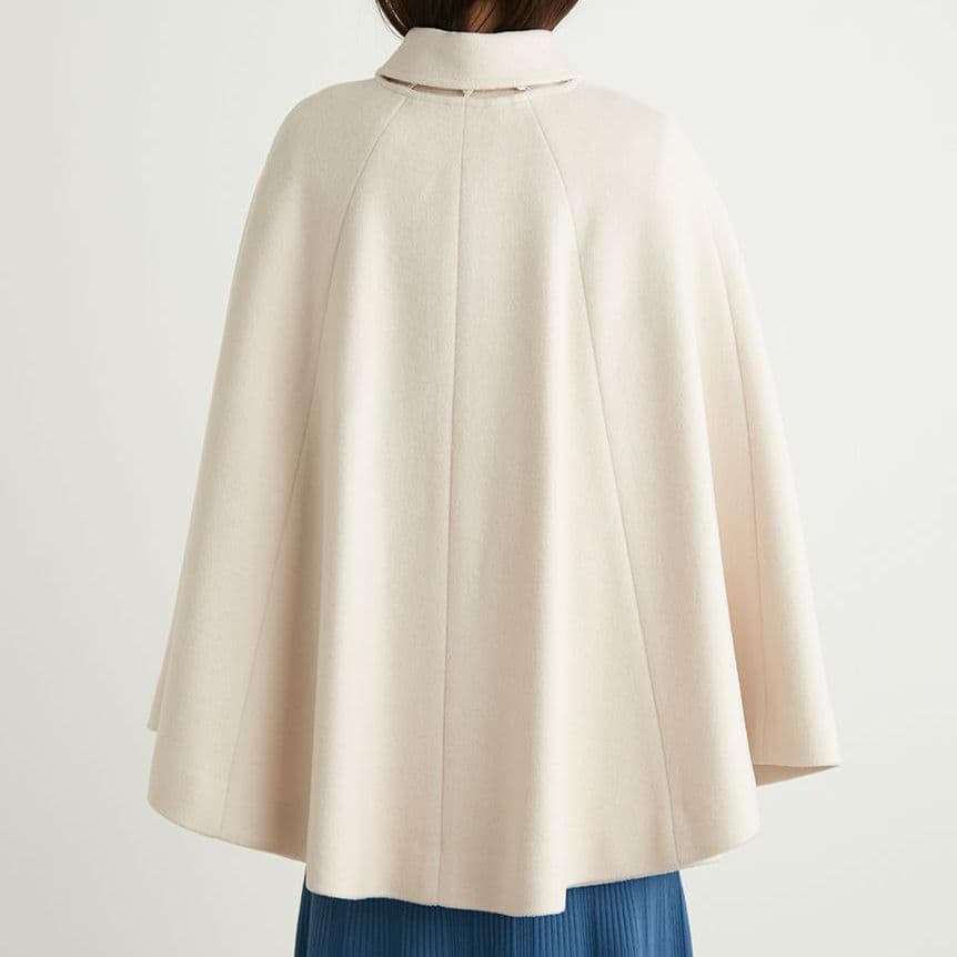 【新品】RESCWOOL 2wayケープコート アイボリー