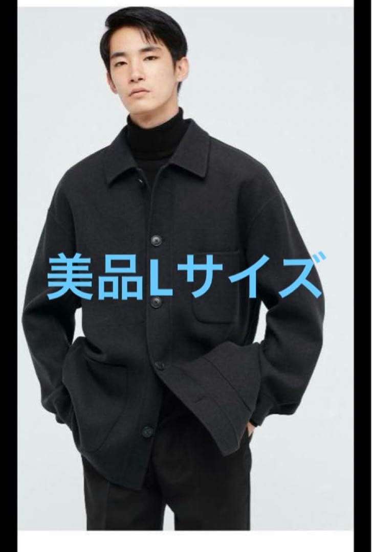 YKUNIQLO ユニクロ　＋Ｊウールオーバーサイズシャツジャケット