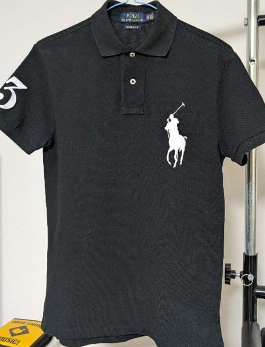 【美品】Polo Ralph Lauren ビッグポニー ポロシャツ 黒　XS