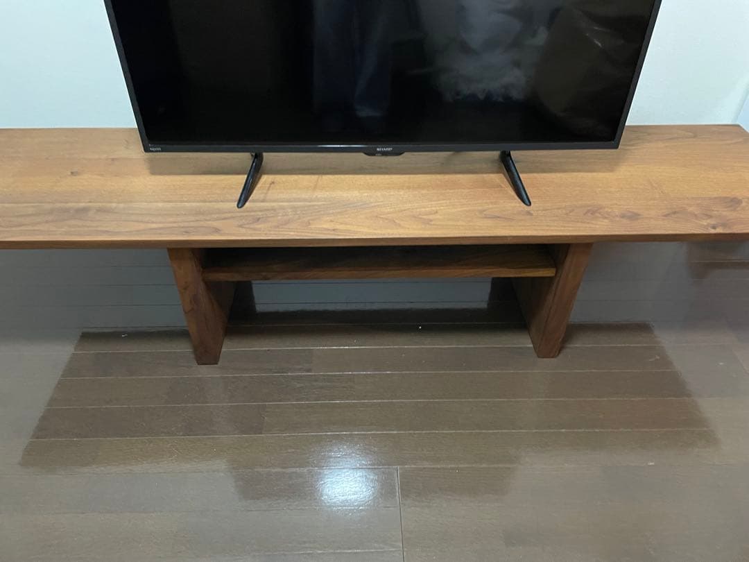 HANA木製テレビ台 天然木 ダークブラウン180cm