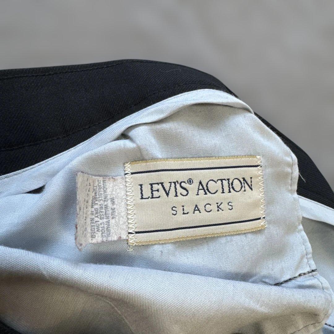 古着 levi's アクション スラックス 黒 ブラック W35