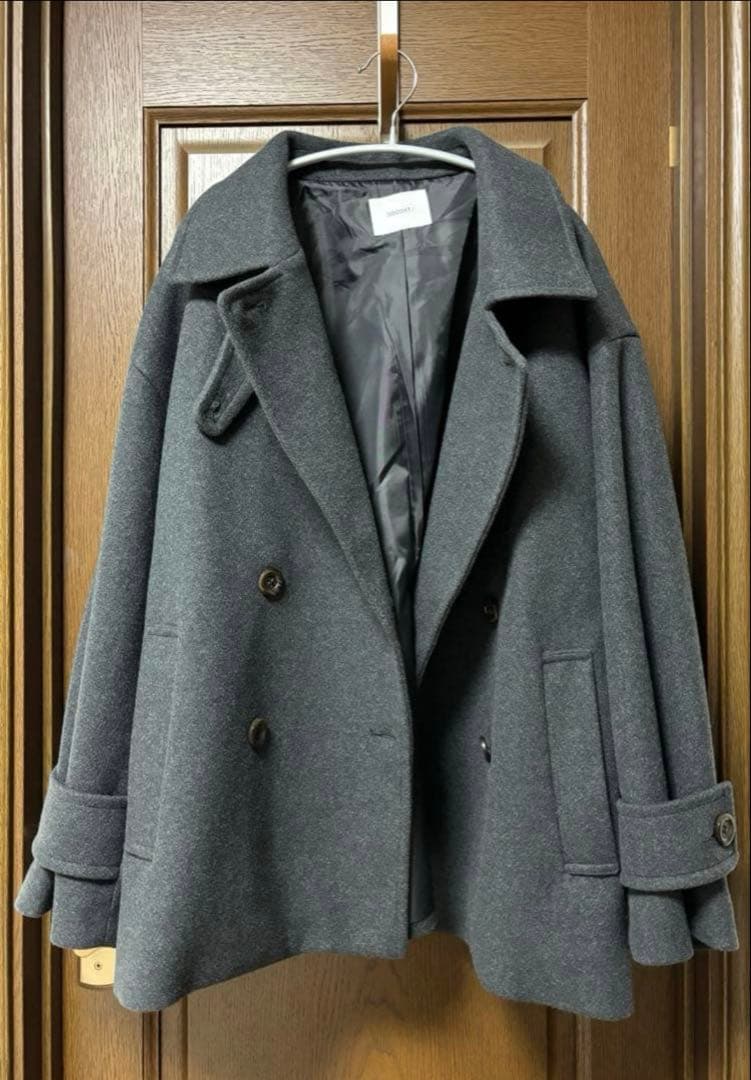 ⭐︎【Discoat】中空糸スタンドミドルコート チャコールグレー