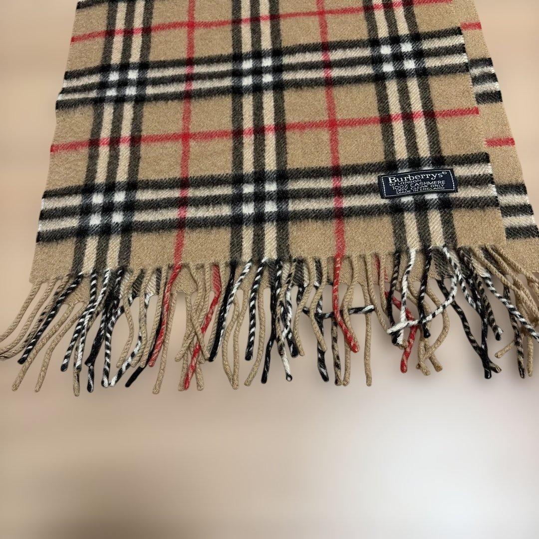 美品　Burberry チェック柄 カシミヤマフラー