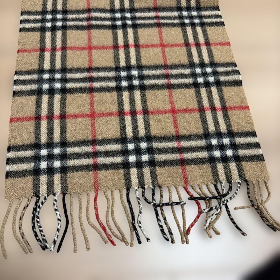 美品　Burberry チェック柄 カシミヤマフラー