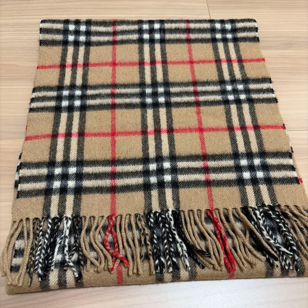 美品　Burberry チェック柄 カシミヤマフラー