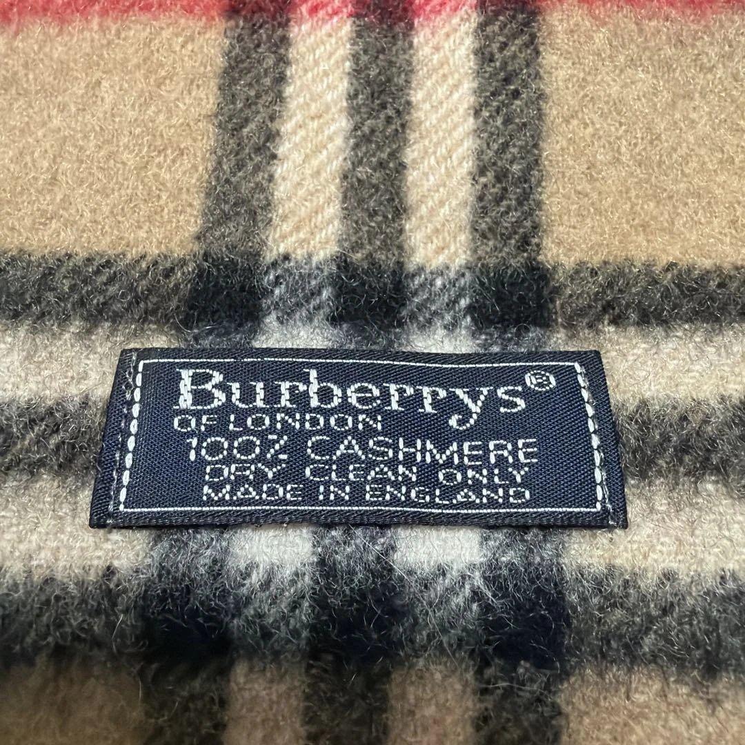 美品　Burberry チェック柄 カシミヤマフラー