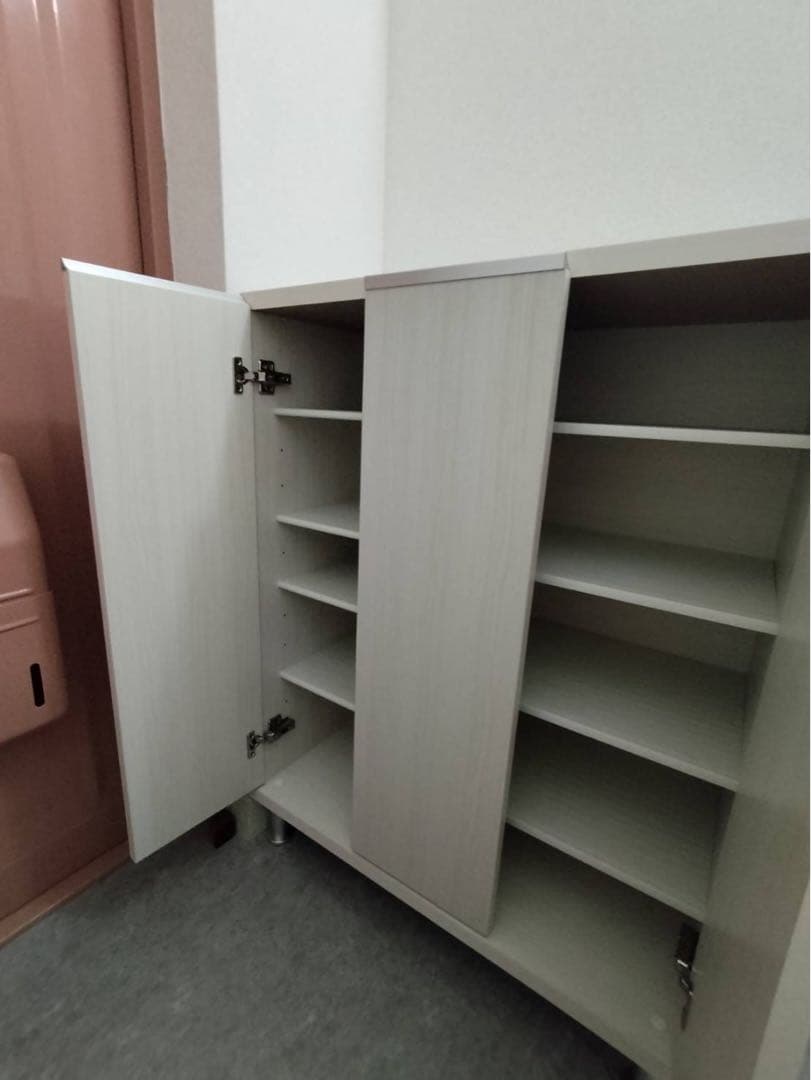 シューズボックス 大容量 スリム ホワイト