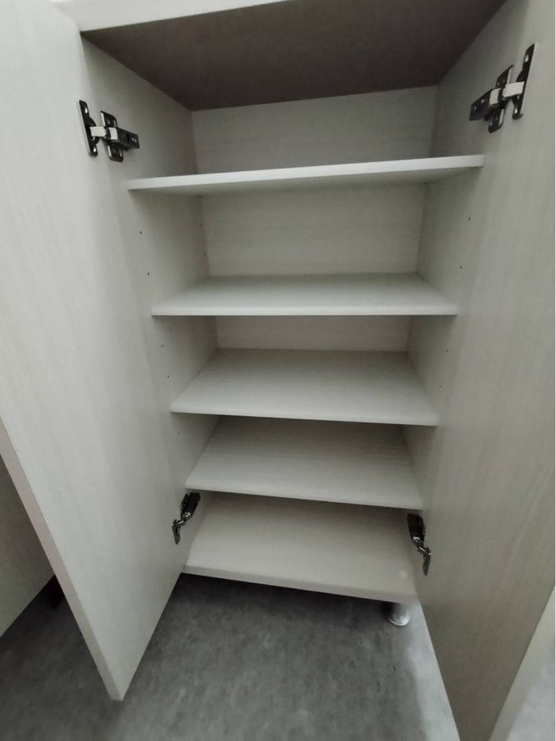 シューズボックス 大容量 スリム ホワイト