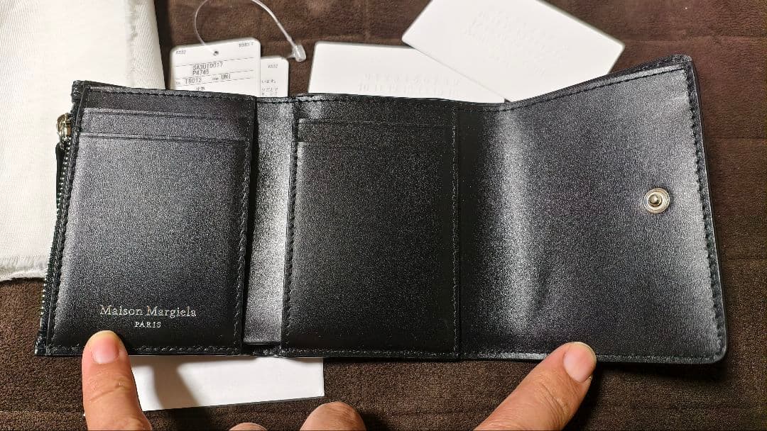 Maison Margiela ブラック 三つ折り財布
