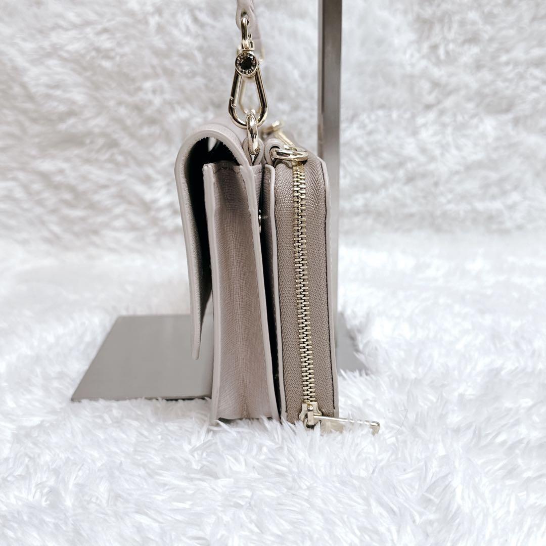 【人気色】FURLA リーヴァL ピンクベージュ ショルダーウォレットバッグ