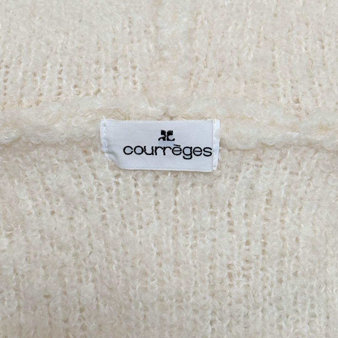 値下げ価格！【未使用】courreges ボアパーカー ロゴ刺繍 ジップ ウール