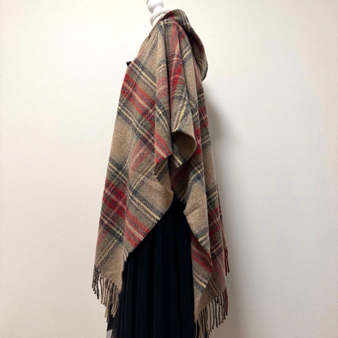 ダーマコレクション LOCHCARRON ポンチョ　カシミヤ100％　タグ付き