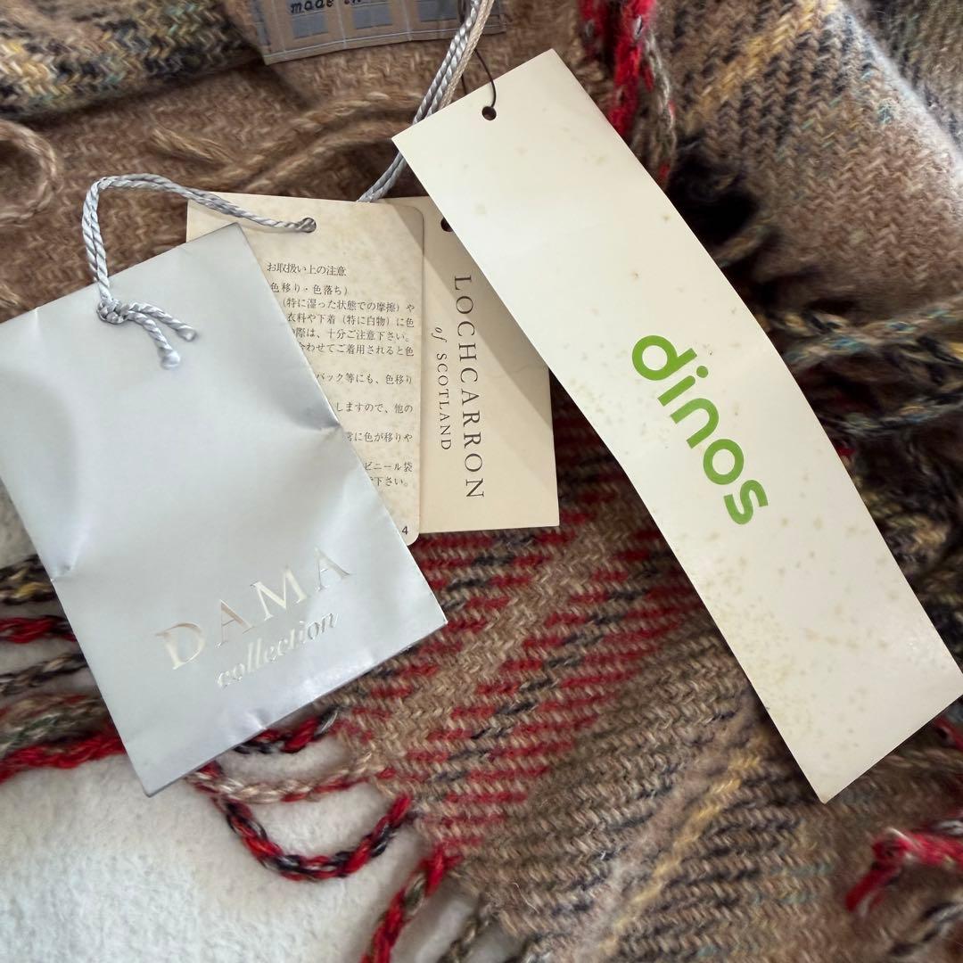 ダーマコレクション LOCHCARRON ポンチョ　カシミヤ100％　タグ付き