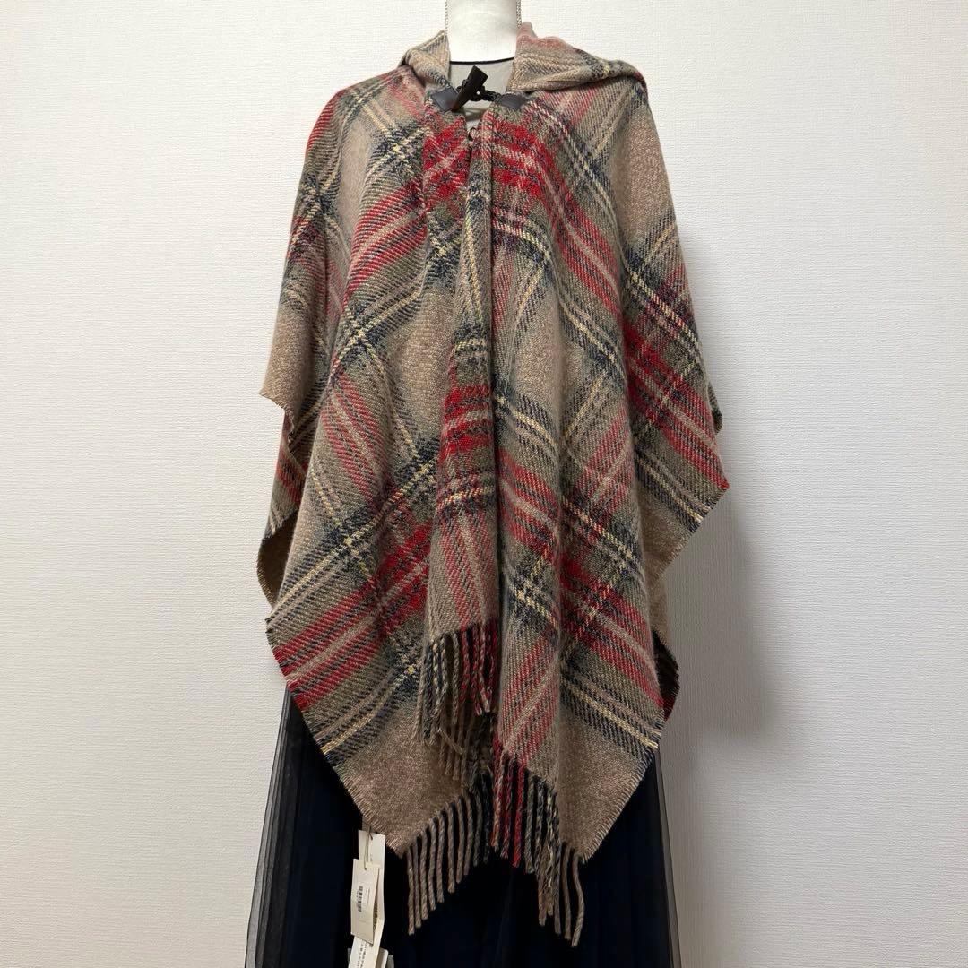 ダーマコレクション LOCHCARRON ポンチョ　カシミヤ100％　タグ付き