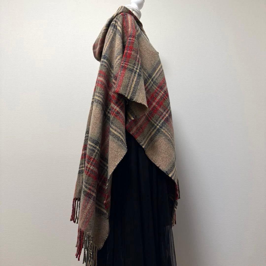 ダーマコレクション LOCHCARRON ポンチョ　カシミヤ100％　タグ付き