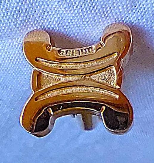 美品・旧ロゴ期CELINEカフリンクス、専用箱付、レア＋美品１対（セリーヌCｆ）