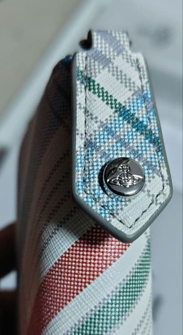 VivienneWestwood　長財布　ラウンドファスナー　マドラスチェック