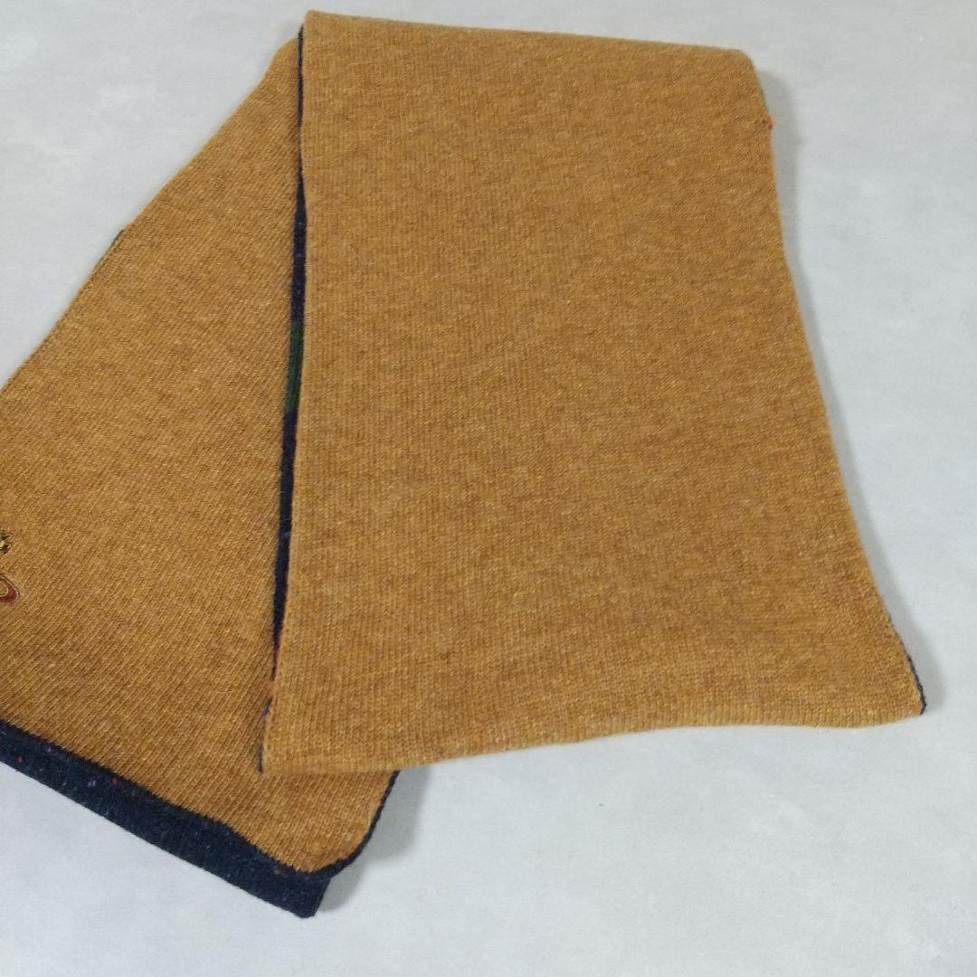 タグ付　ヴィヴィアンウエストウッド　ウール　 ニット マフラー 　オーブ柄