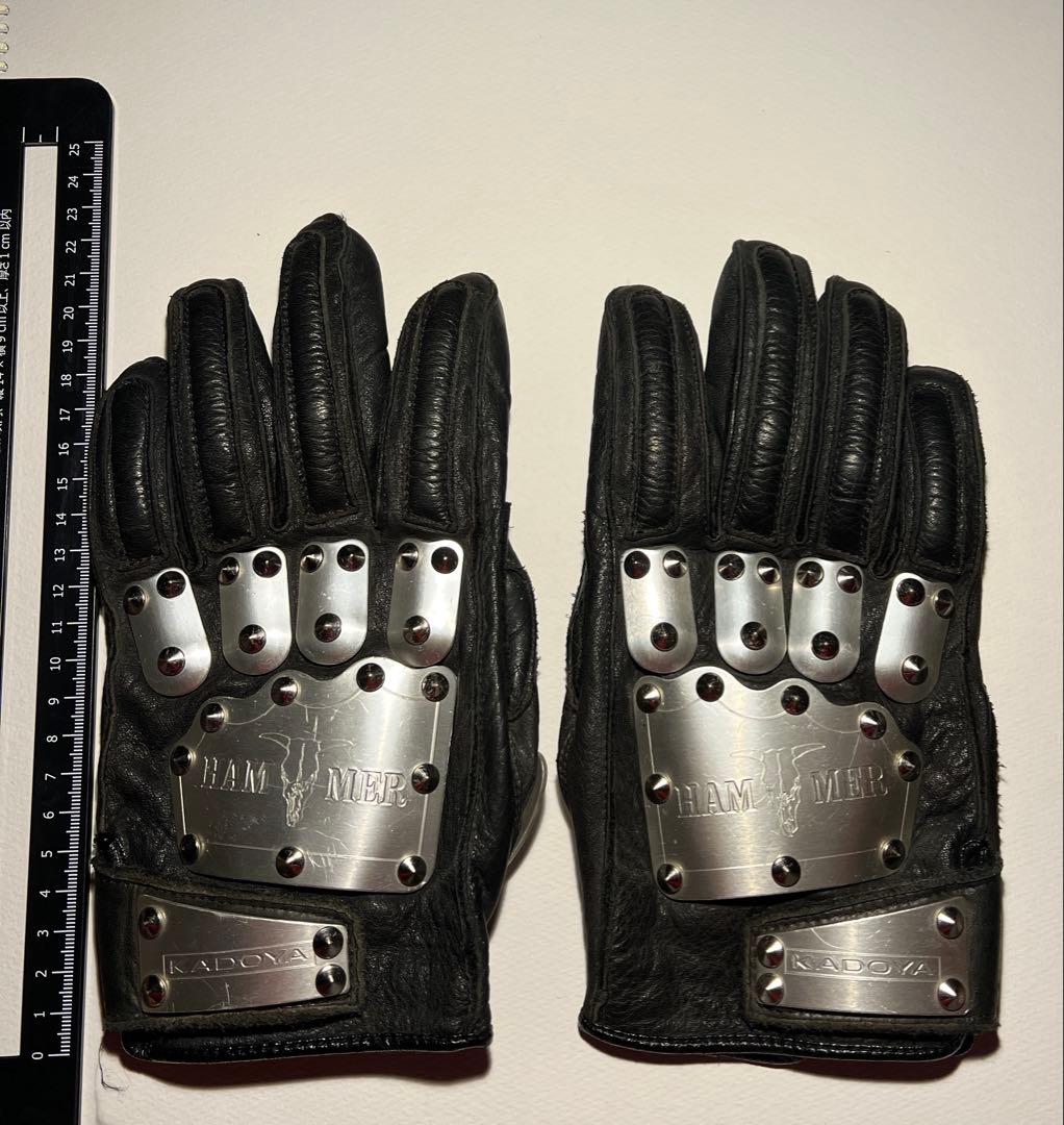 KADOYA HAMMER レザーグローブ メタルプロテクター付き
