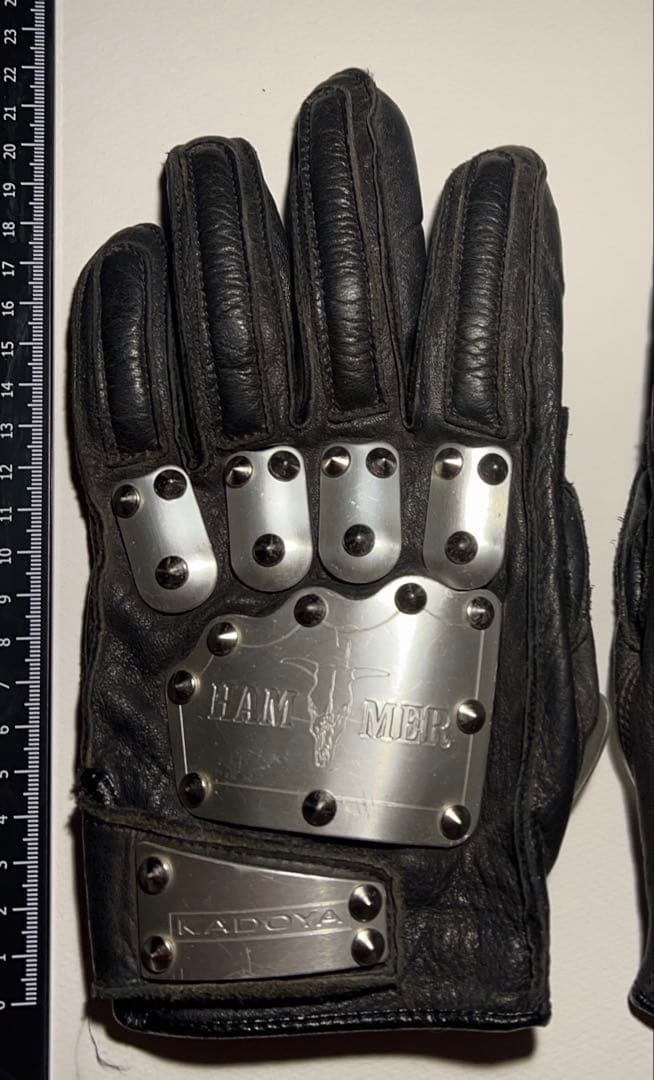 KADOYA HAMMER レザーグローブ メタルプロテクター付き