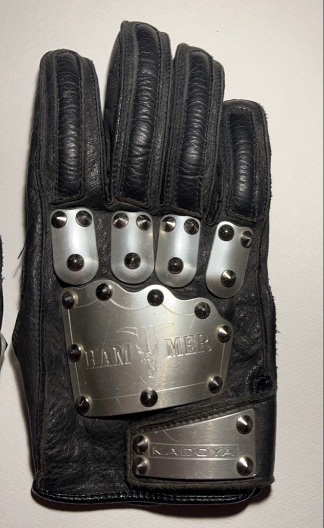 KADOYA HAMMER レザーグローブ メタルプロテクター付き