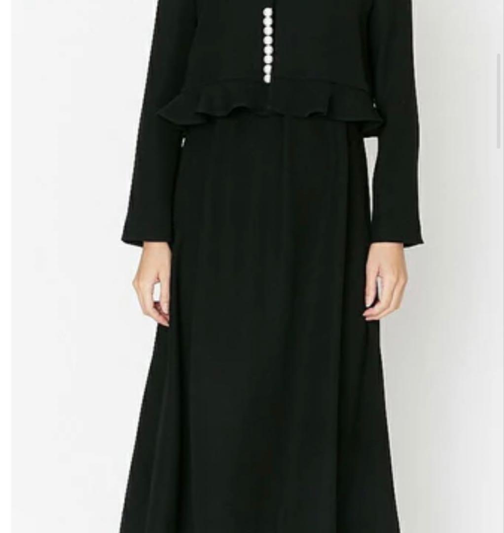 YOKOCHAN ネイビー　ペプラムパールショートジャケット　40