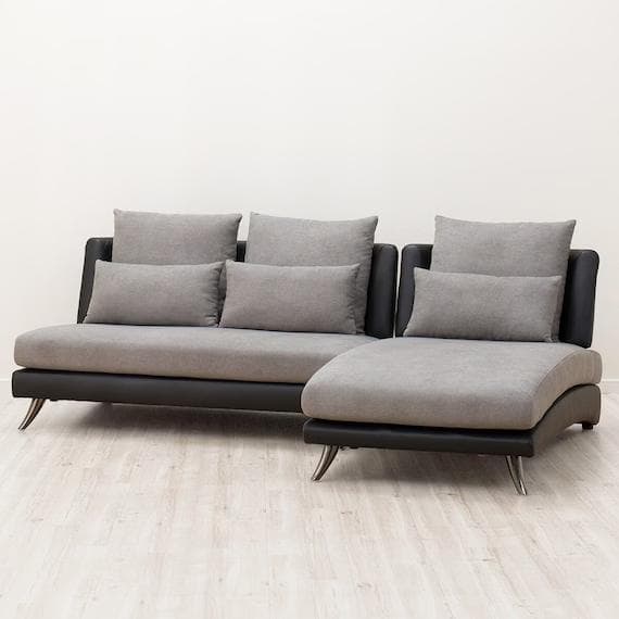 【残り1週間最終価格】ニトリ カウチソファ 布張り(2KD GY)＋ オットマン