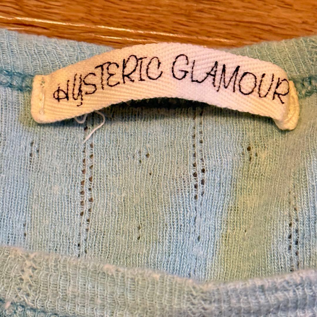 古着 ヒステリックグラマー 平成 パフェ 水色 ラメ プリント カットソー