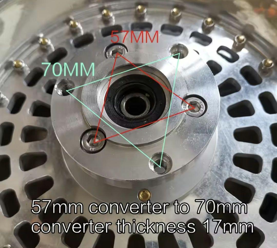 モンキー ズーマー シャリー フロントハブ ブレーキローター変換アダプター付き
