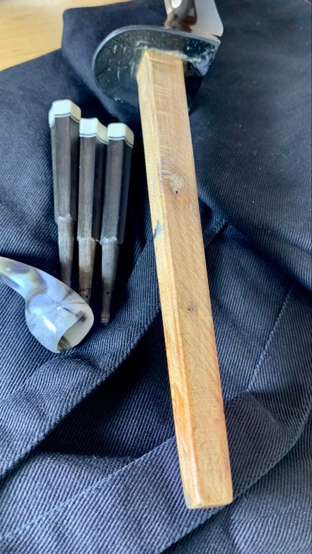 三線 沖縄 両面蛇皮 表側強化二重張り カラクイ1本弦2本新品交換