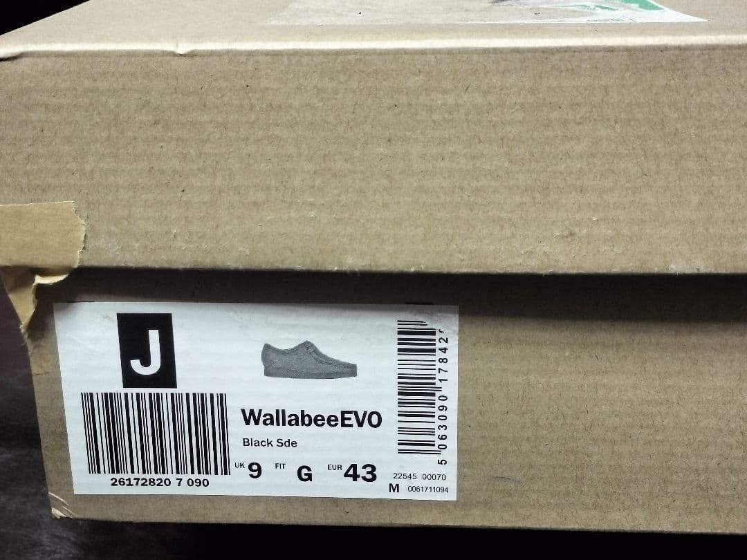 Clarks Wallabees EVO 黒スエード43 27cm ワラビー良品