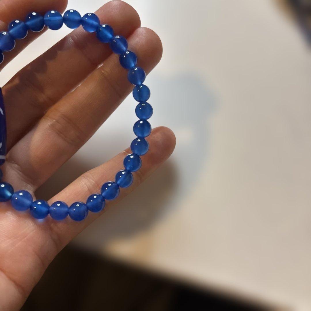 ズーンとくる！青玉髄天珠！双観音天珠！ズーン！