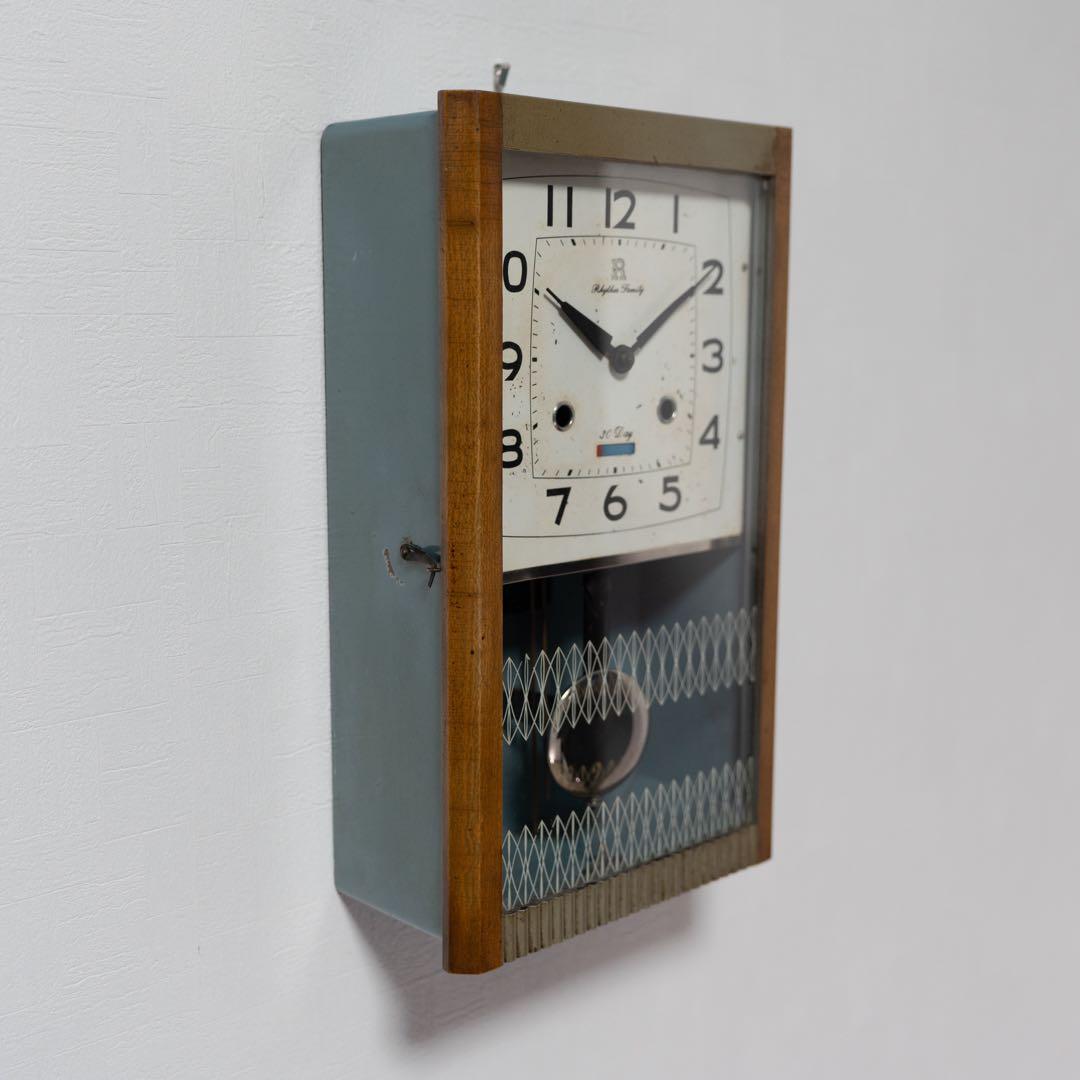 リズム時計工業　振り子時計　昭和レトロ　オーバーホール済　動作品