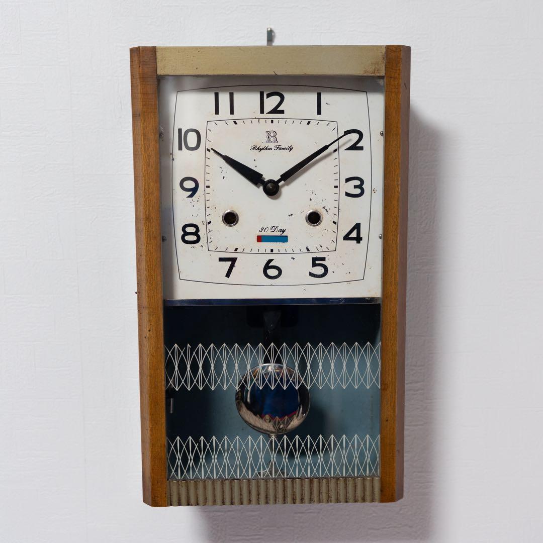 リズム時計工業　振り子時計　昭和レトロ　オーバーホール済　動作品