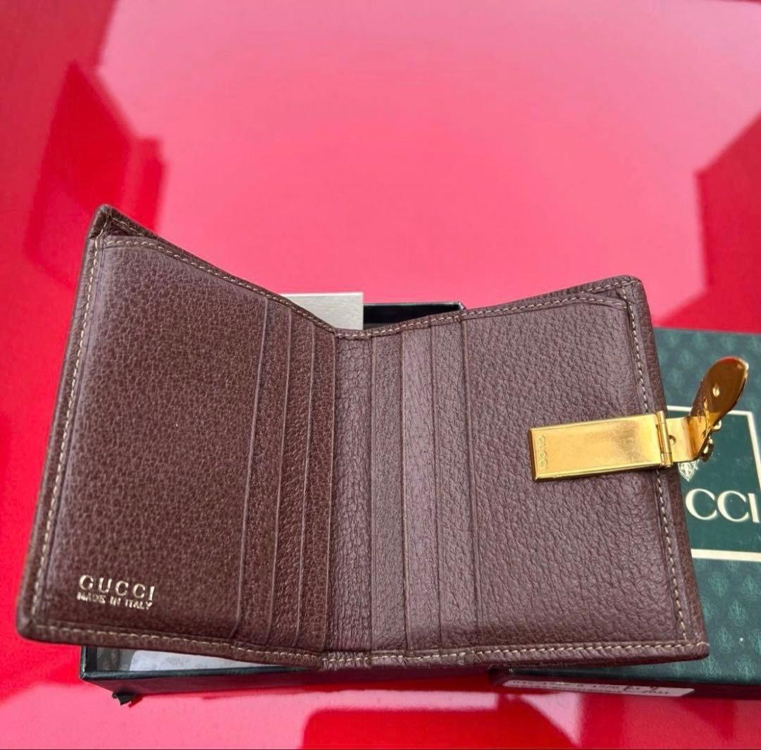 GUCCI 二つ折り財布 ブラウン