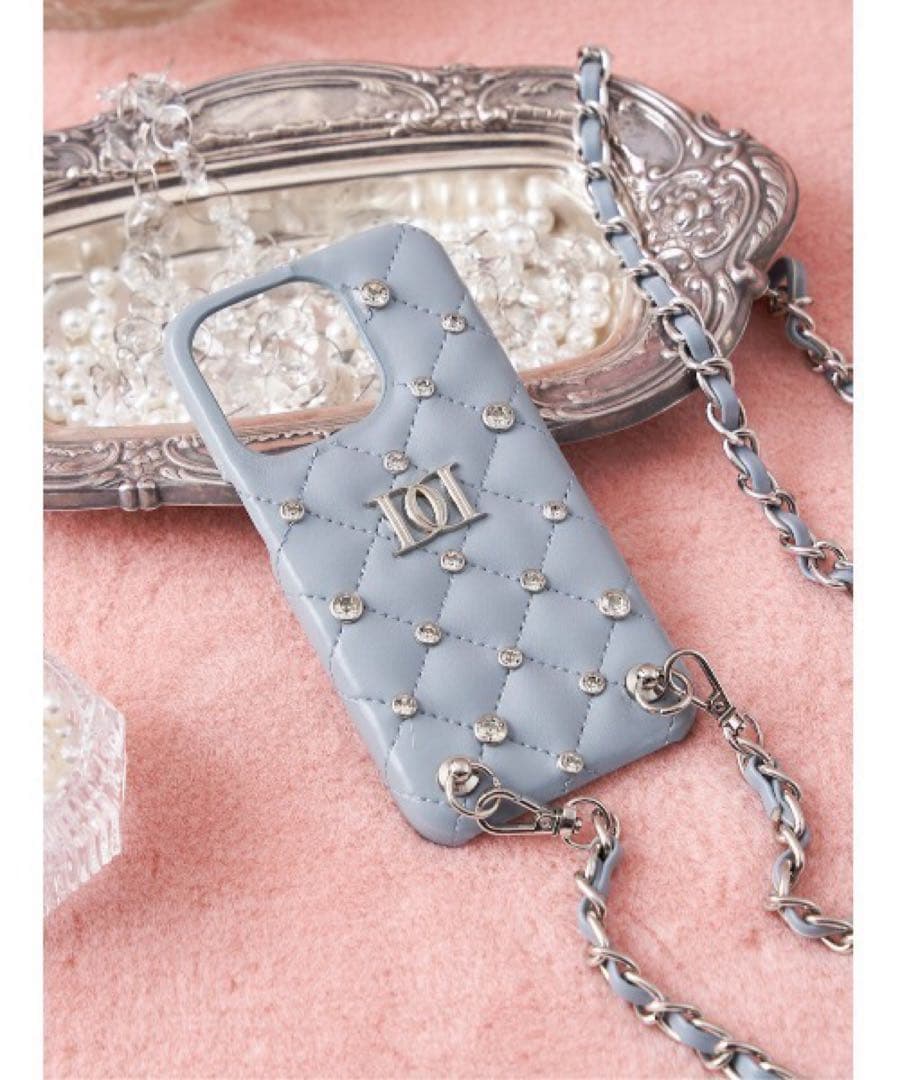 ★新品未開封【Darich】キルティング iPhoneケース ライトブルー