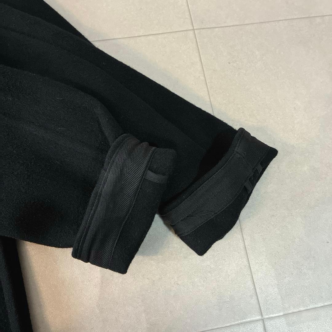 美品 MHL.♡英国製 ウール メルトン ショートコート ブラック 異素材