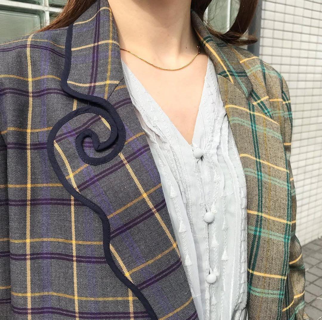 ヴィヴィアンタム　チェック柄 テーラードジャケット