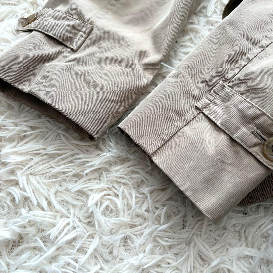 バーバリー　ステンカラーコート　ノバチェック　ベルト付　比翼ボタン