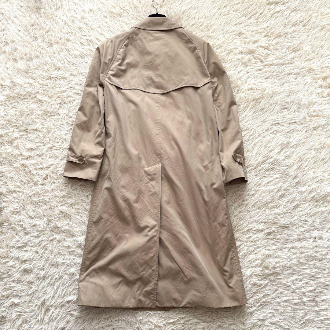 バーバリー　ステンカラーコート　ノバチェック　ベルト付　比翼ボタン