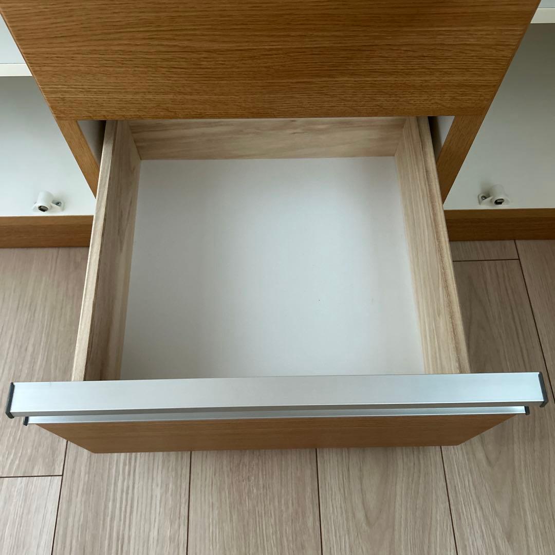 【たのめる便】ニトリサイドボード/食器棚　モデナ2 120LBR ガラス扉